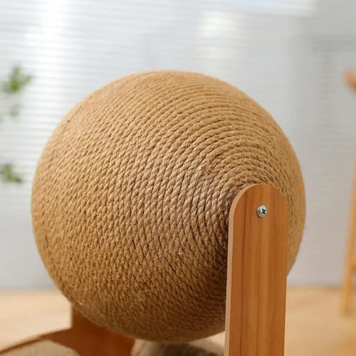 Sturdy Cat Scratching Post Featuring Sisal Ball Toy