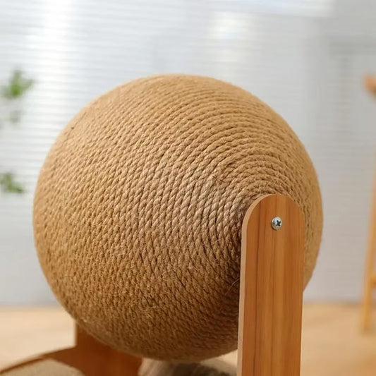 Sturdy Cat Scratching Post Featuring Sisal Ball Toy
