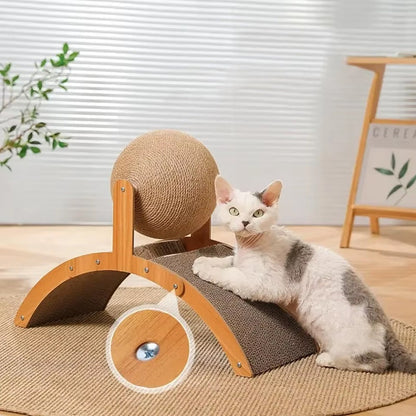Sturdy Cat Scratching Post Featuring Sisal Ball Toy
