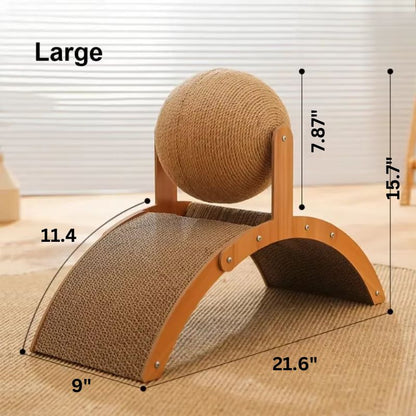 Sturdy Cat Scratching Post Featuring Sisal Ball Toy