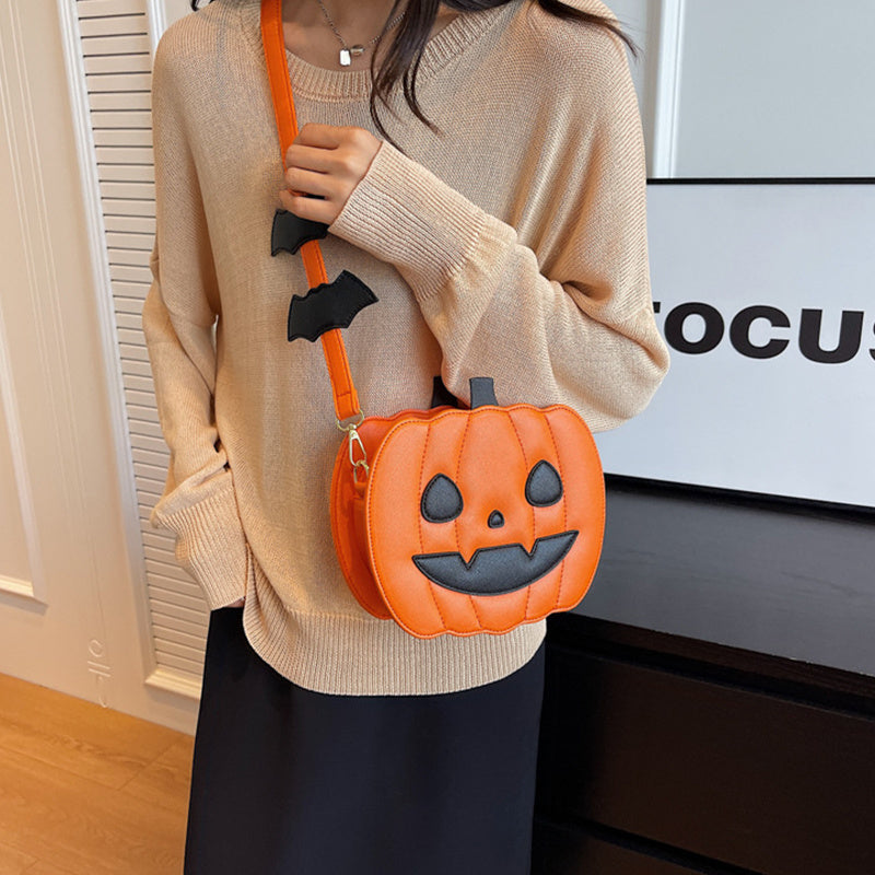 Minimalistic Halloween Shoulder Bag – Solid Color Messenger Tote