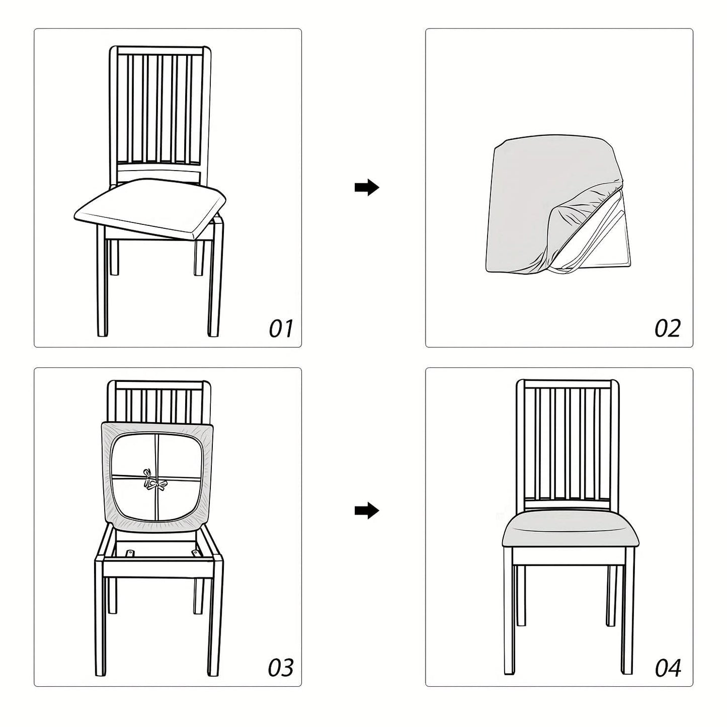 Contemporary Stretch Cover for Stylish Dining Chair Protection