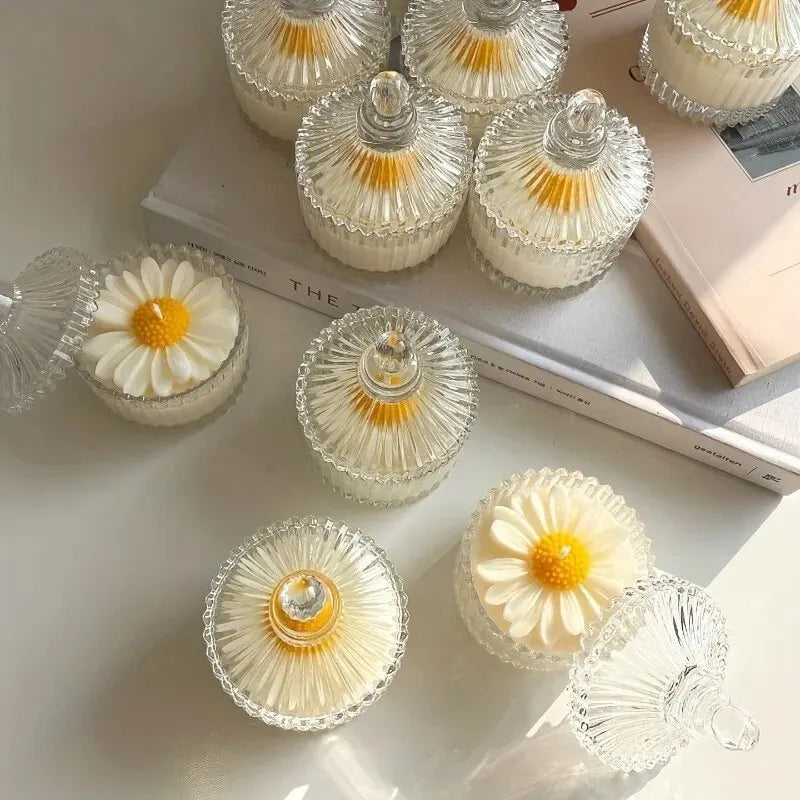 3D Daisy Silicone Mold for DIY Candles & Plaster | Crafting Set with Resin & Clay