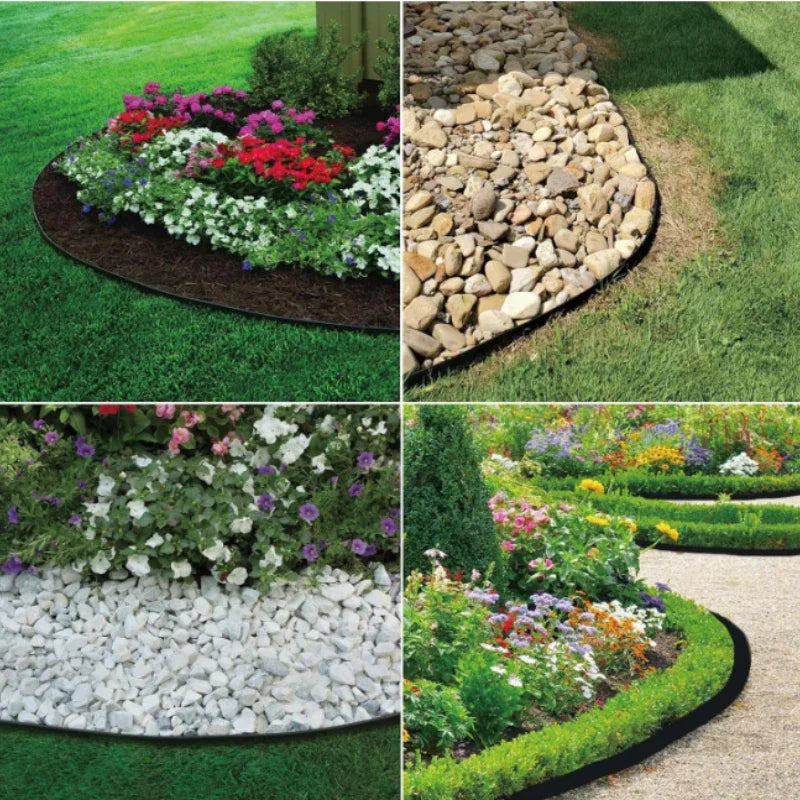Lawn Edge Border 5m/10m | 5 cm Height | Includes Support Posts