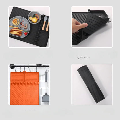 Silicone Grill Mat and Cleaning Pad | Dust Protection Cushion | BBQ Accessories & Oven Oil Box