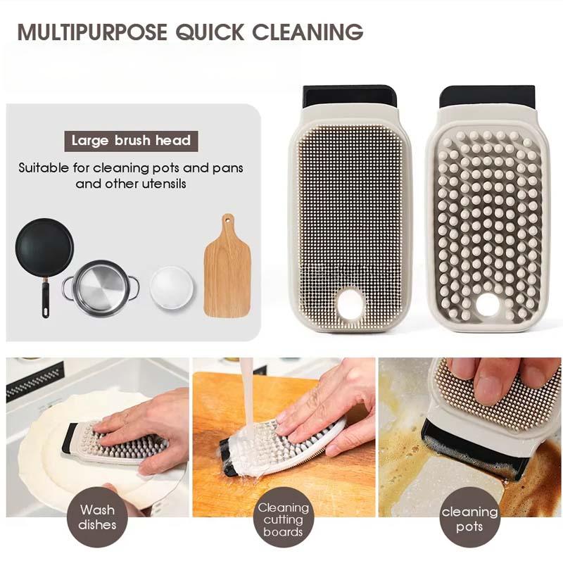 Effortless Scratch-Free Kitchen Cleaning with Dual Scrubber