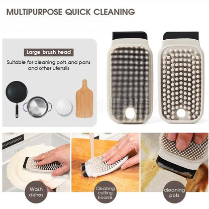 Effortless Scratch-Free Kitchen Cleaning with Dual Scrubber