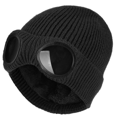 Windproof Stylish Headgear with Removable Goggles for Warmth