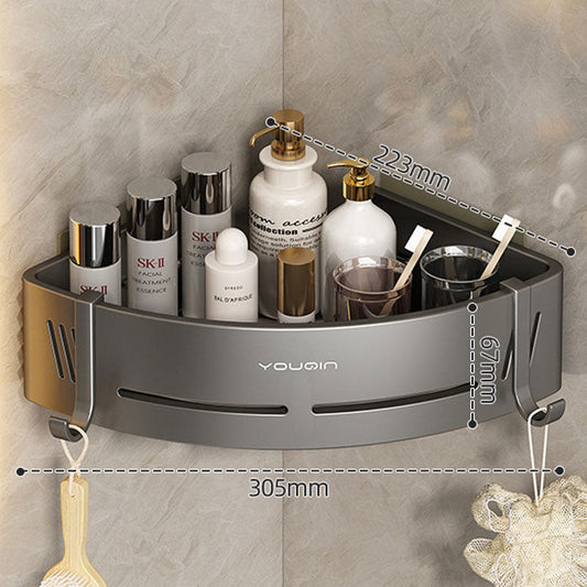 Self-Adhesive Bathroom Corner Shelf – Aluminum Storage Solution without Drilling