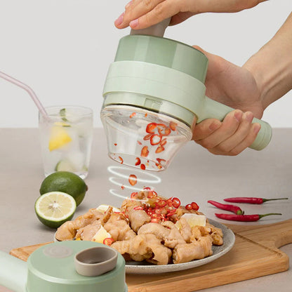 Effortless Manual Vegetable & Herb Chopper | Pull String Cutter