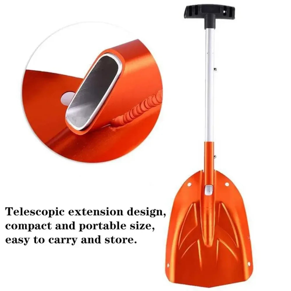 Collapsible Telescopic Snow Shovel – Lightweight Aluminium Alloy for Car, Garden & Winter Use