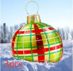60cm Inflatable Outdoor Christmas Ball – Weatherproof PVC Decoration