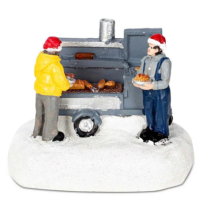 Christmas Village Figurines with LED Lights | Hand-Painted Miniature Houses & Decor for Mantel, Windowsill & Table