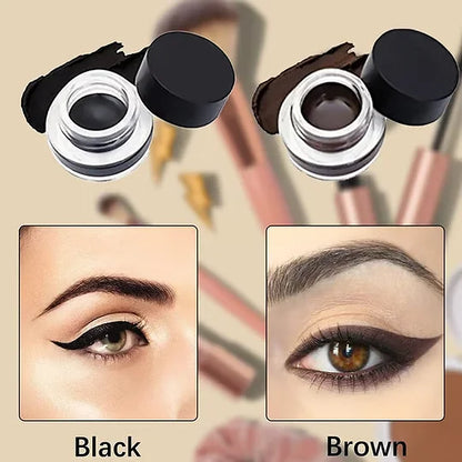 Precision Eyeliner Duo | Curved Tip for Flawless Lines | Waterproof & Long-Lasting | Non-Slip Grip