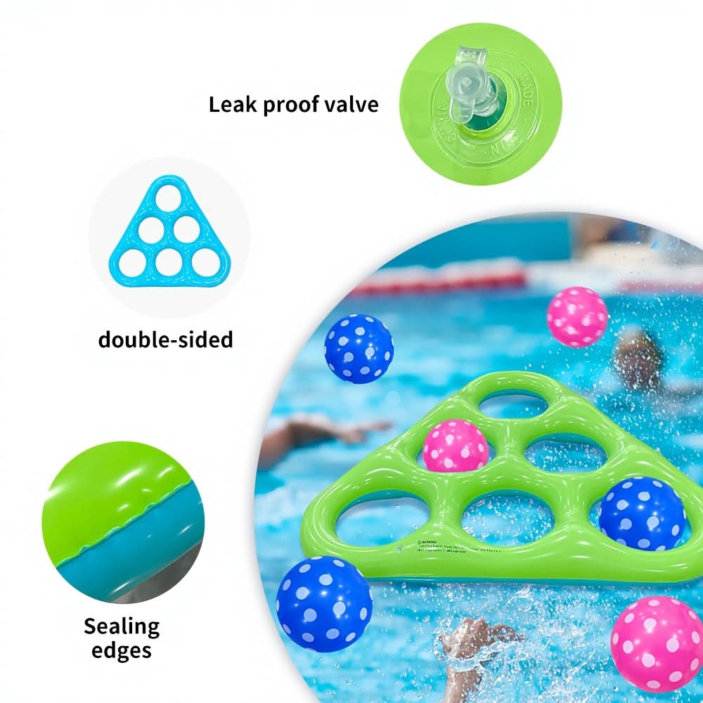 Inflatable Triangle Toss Game for Fun in the Water