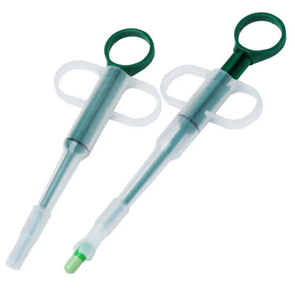 Pet Medication Dispenser with Soft Silicone Tip | Dual Nozzles for Pills & Liquids | Effortless Dosing
