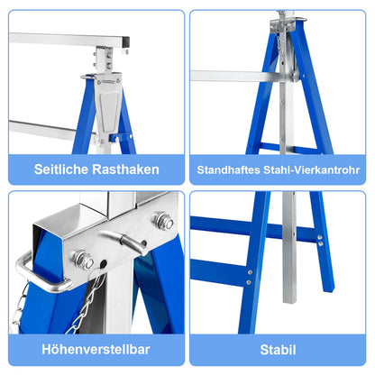 Adjustable Folding Scaffold Stands – Set of 2