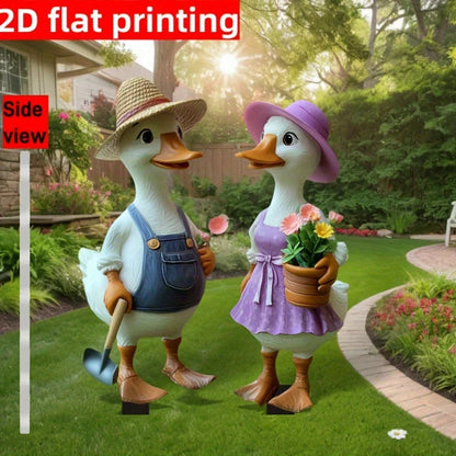 Garden Stake Duck | Playful Acrylic Animal Figurine | Suitable for Lawn & Outdoor