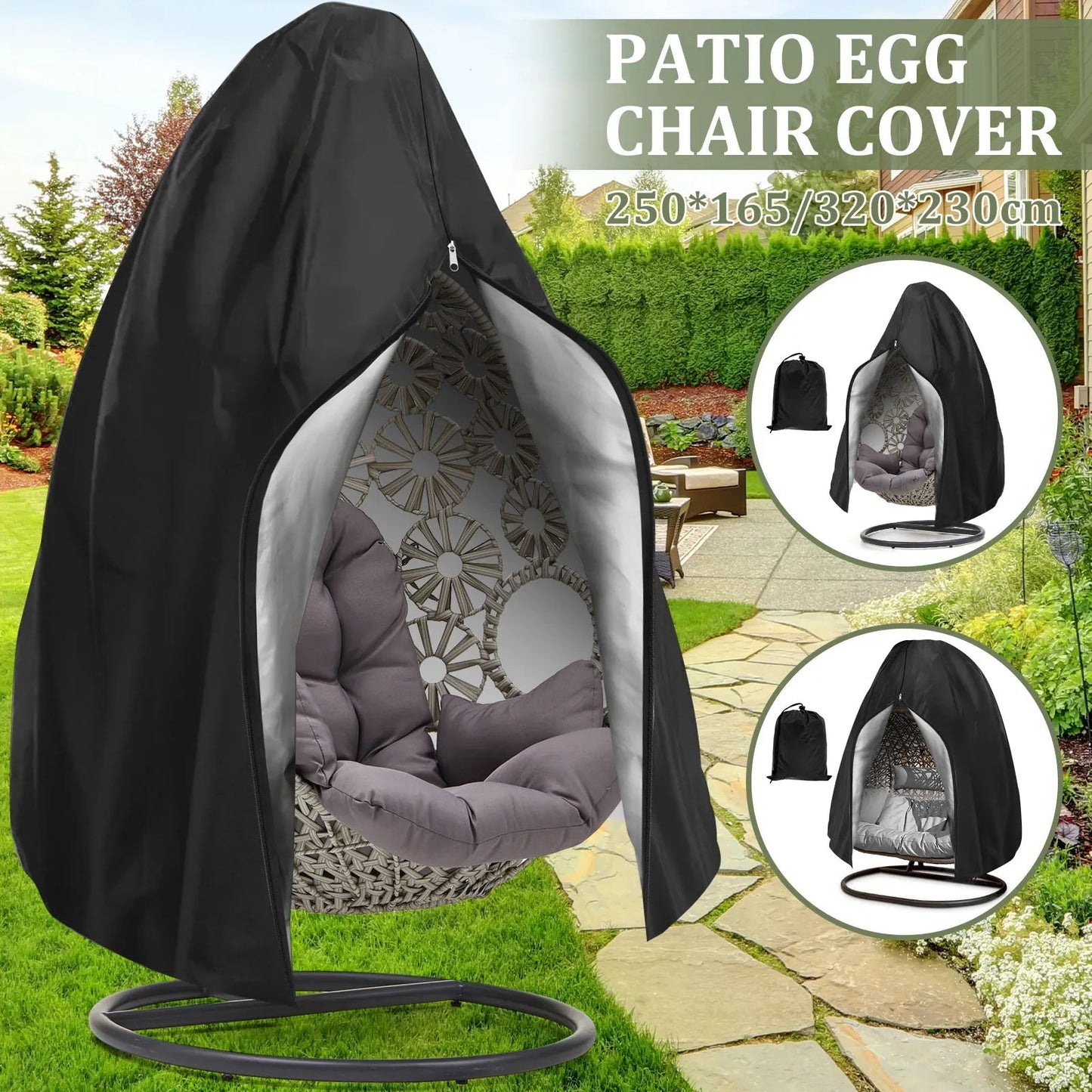 Hammock Chair Protective Cover | Waterproof & UV Resistant | Polyester | 190x115 / 200x230 cm