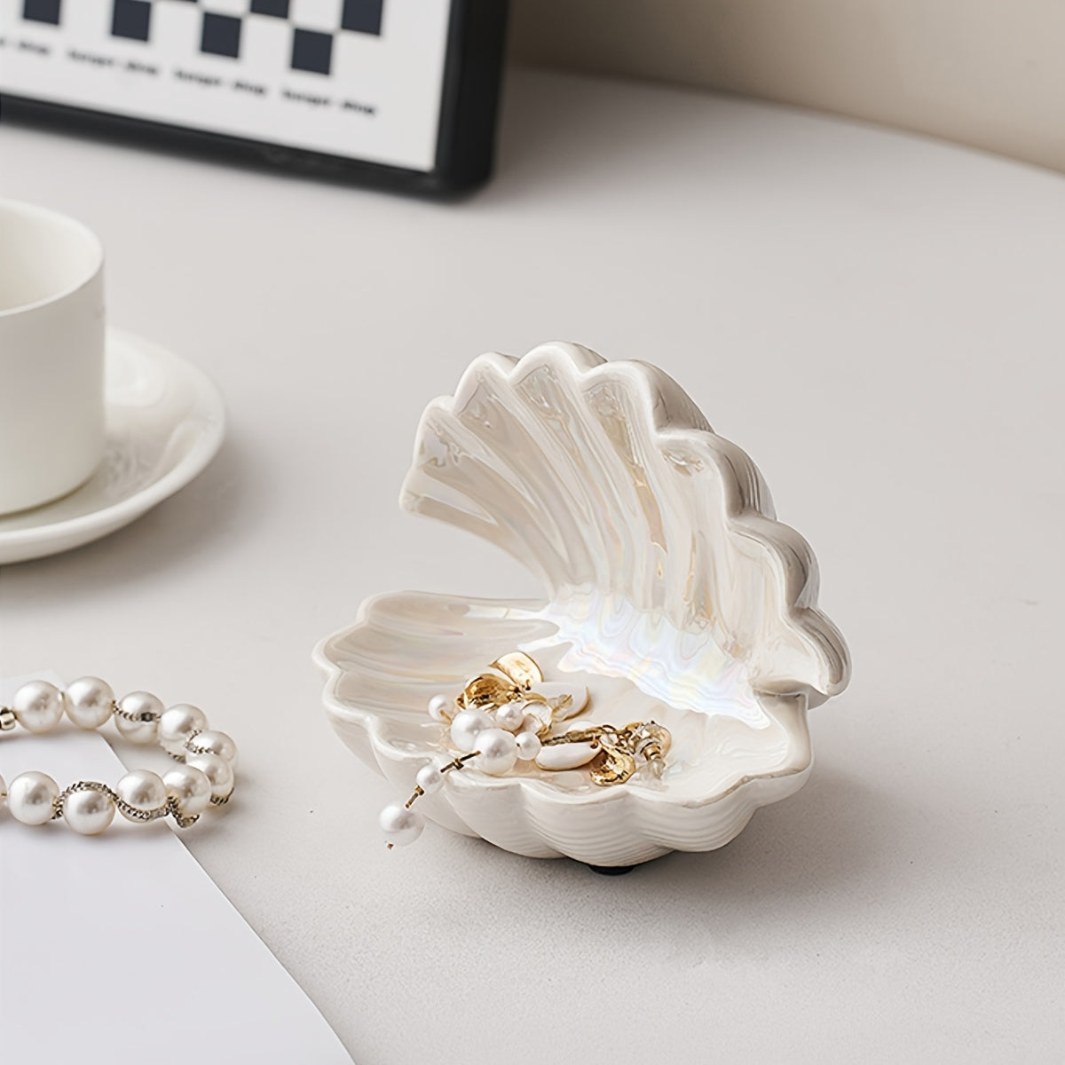 Decorative Porcelain Jewelry Holder – Elegant Art Bowl