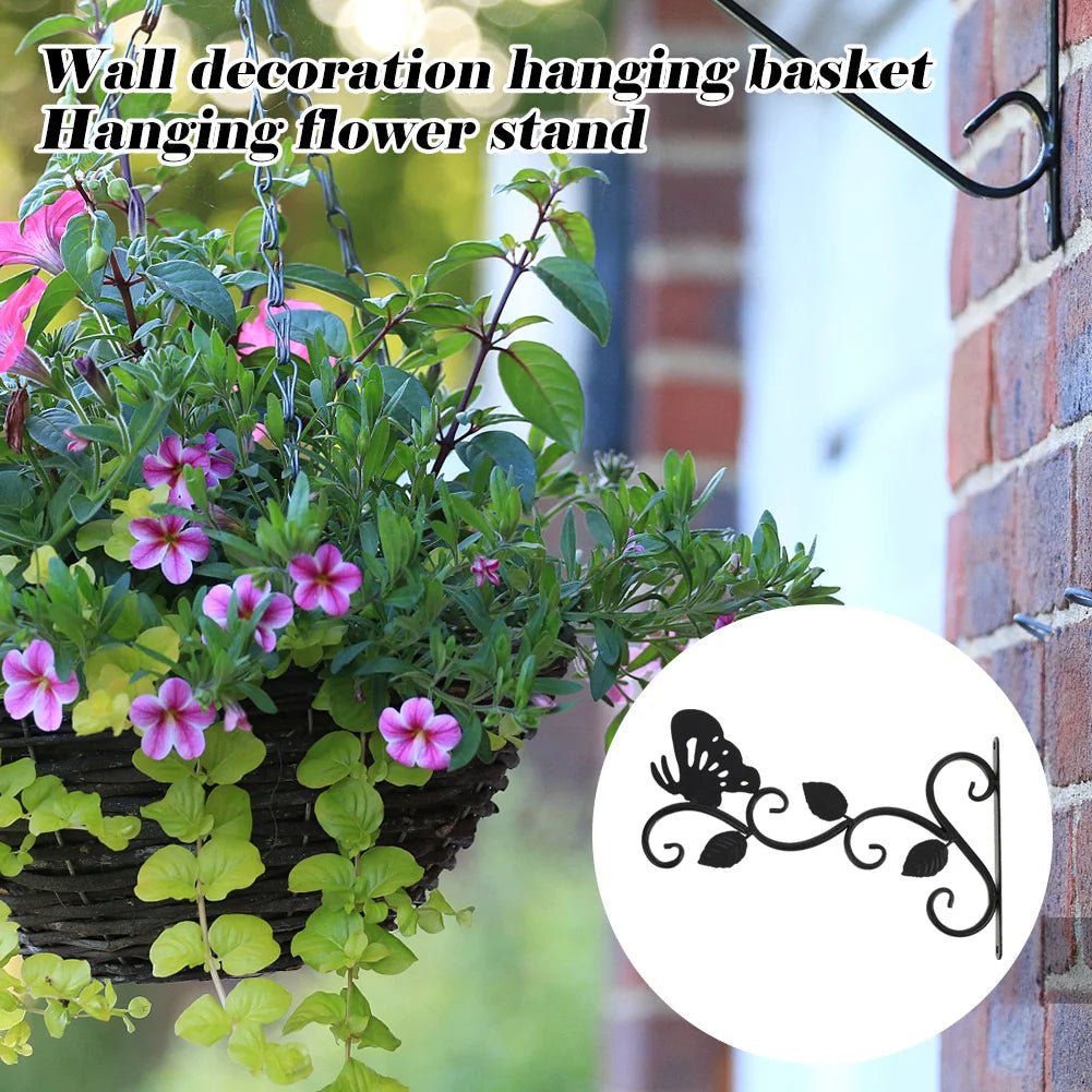 Metal Wall Hooks for Plants | Flower Pot Holder | Balcony and Garden Decor