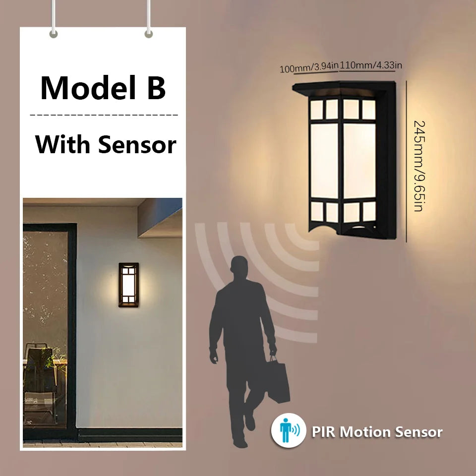 Outdoor Wall Light with Motion Sensor | Waterproof LED | 16W/30W IP65