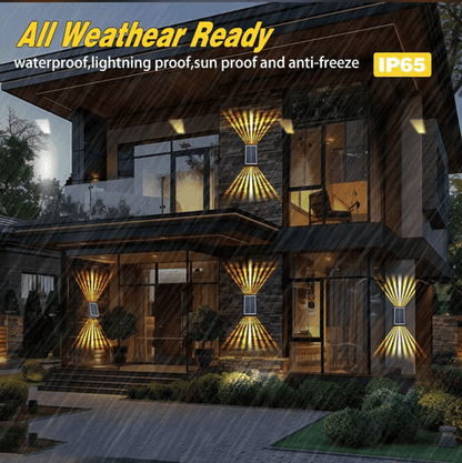 GlowGuard – Solar-Powered Outdoor Wall Lights with 4 LEDs