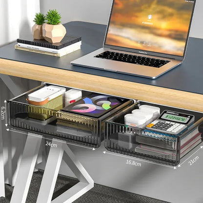 Pull-Out Under-Desk Drawer Organizer | Hidden Plastic Storage Solution