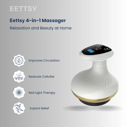4-in-1 Vacuum Massage Device with Infrared Light | Relaxing Massage for Home Use | Boosts Circulation & Eases Muscle Tension | Ideal for Wellness & Skincare