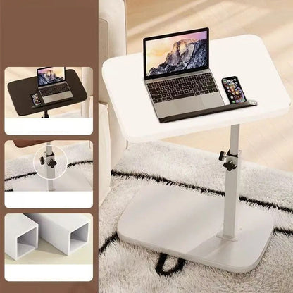 Versatile Rolling Laptop Table with 360° Swivel Functionality