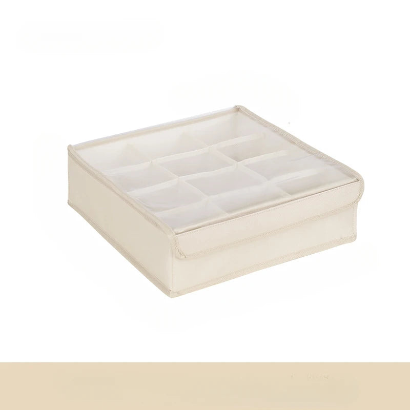 Underwear Storage Box with Clear Lid | Washable and Collapsible