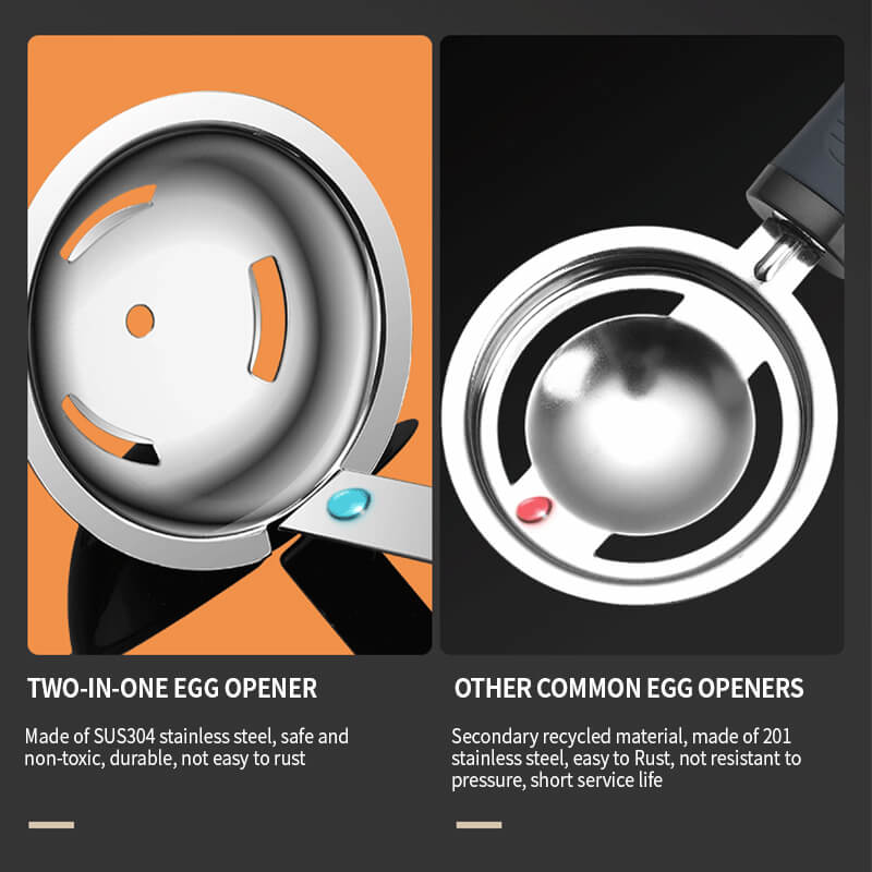 2-in-1 Egg Opener Tool – Versatile Egg Beater for Cooking