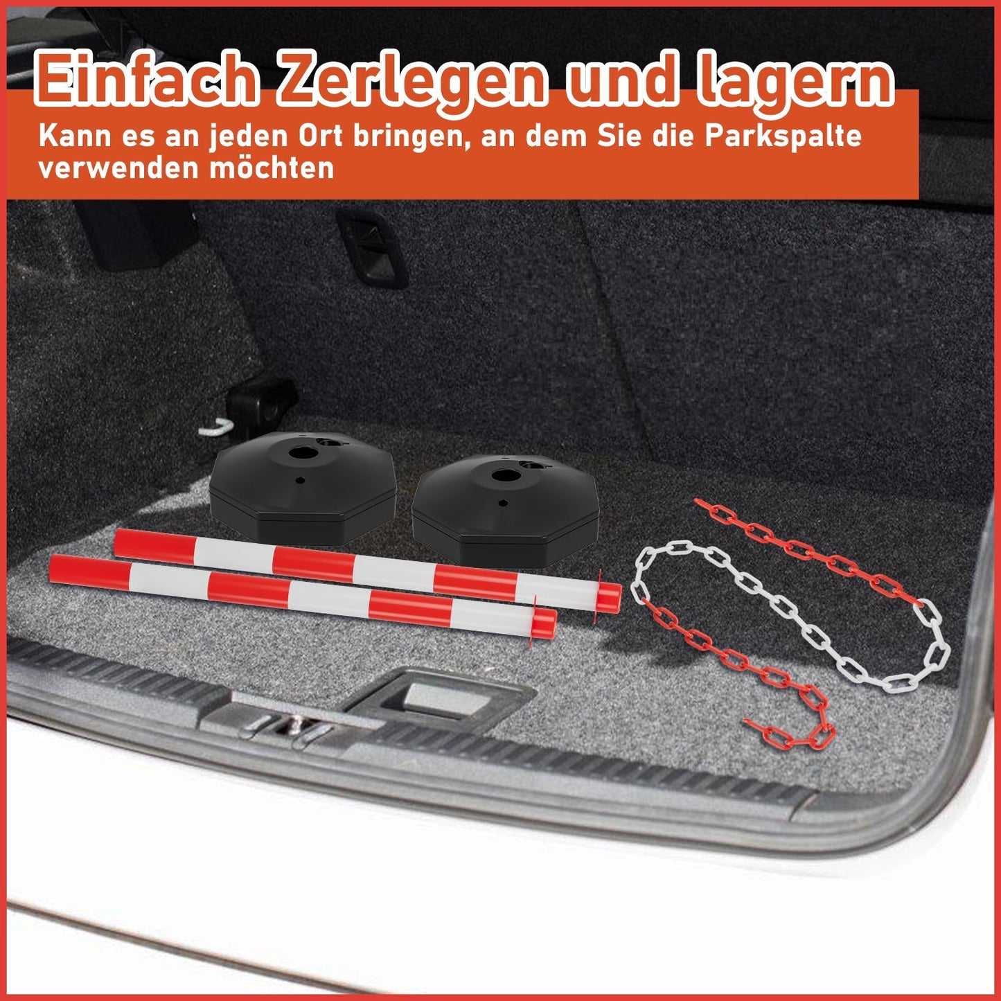 Chain Post with 1.4 m Length for Barrier Setup