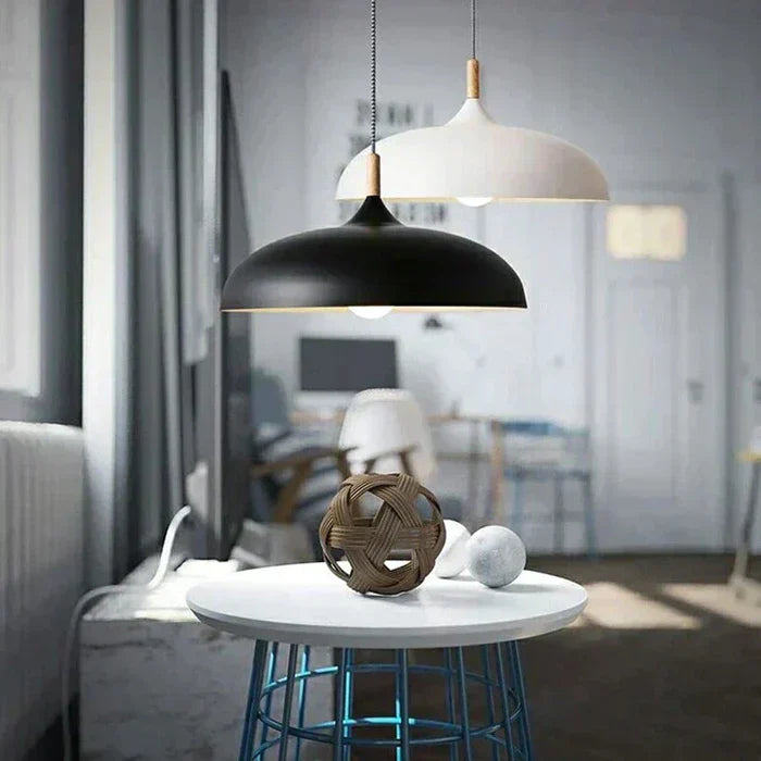 Scandinavian Oak Ceiling Light Fixture - Modern Scandi Design