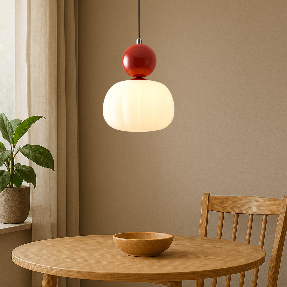 Elegant Pendant Light with Soft Glow and Artistic Detail