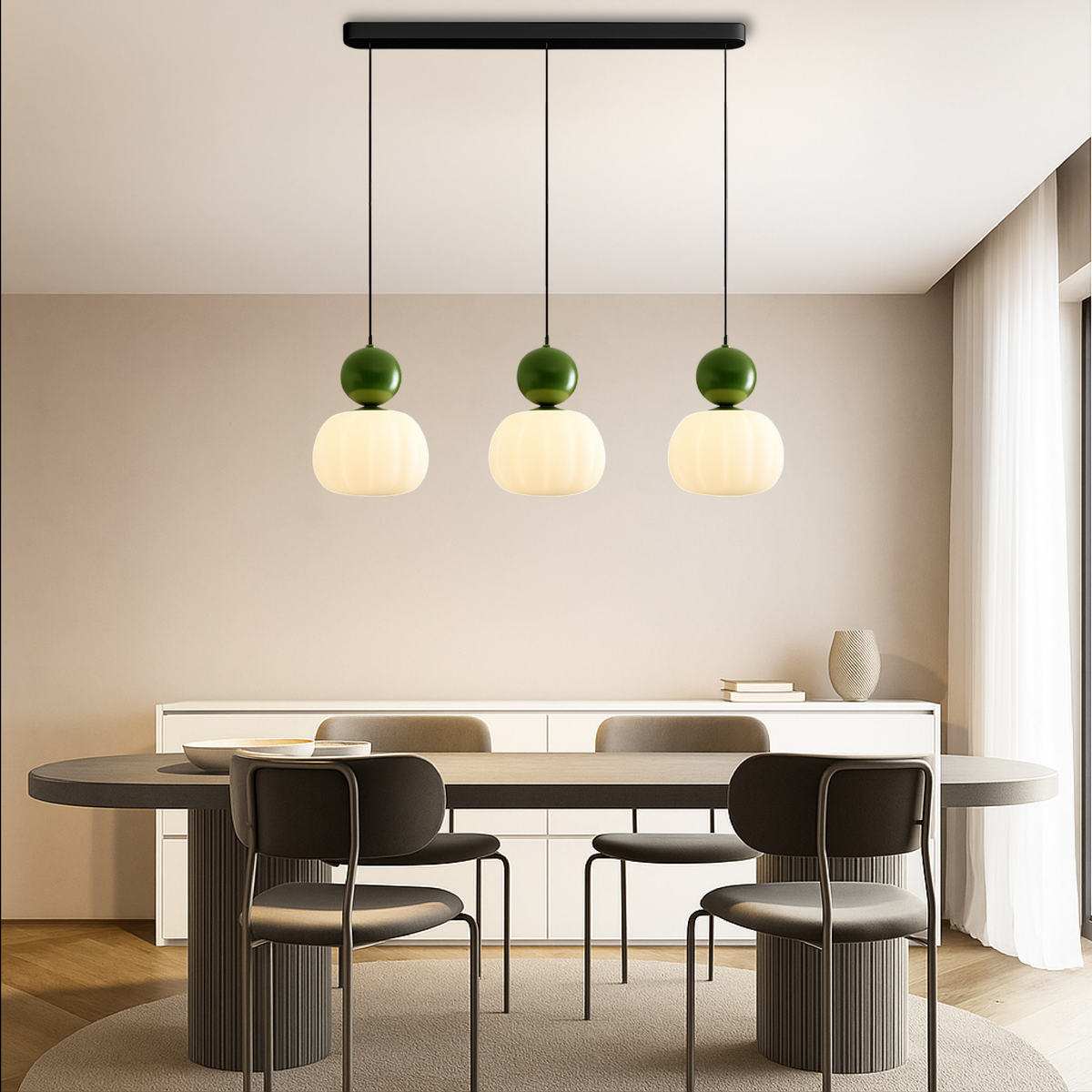 Elegant Pendant Light with Soft Glow and Artistic Detail