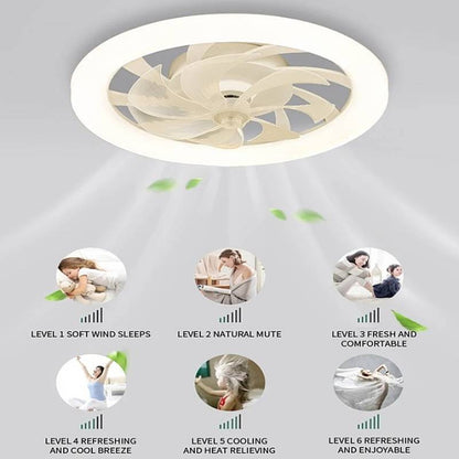 Contemporary Ceiling Fan Featuring Integrated LED Lighting