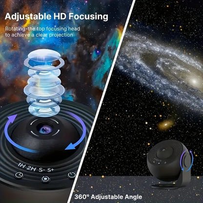 360° Galaxy Projector - Celestial Dreams Room Light Display