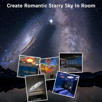 360° Galaxy Projector - Celestial Dreams Room Light Display
