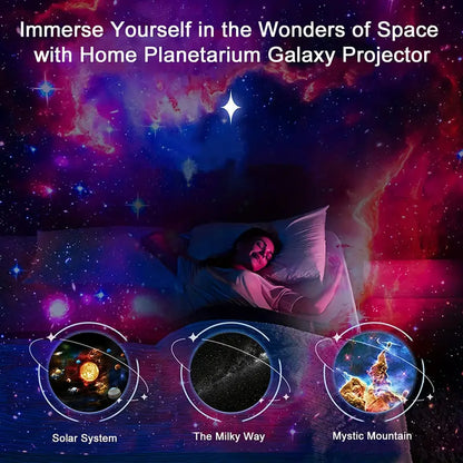360° Galaxy Projector - Celestial Dreams Room Light Display