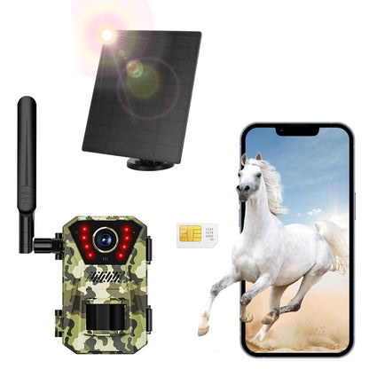 Solar-Powered Wildlife Surveillance Camera with 4K Vision