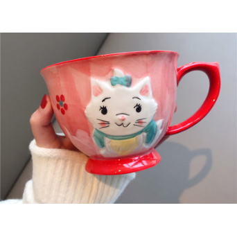 Stylish Ceramic Soup Bowl with Stainless Steel Spoon for Travel