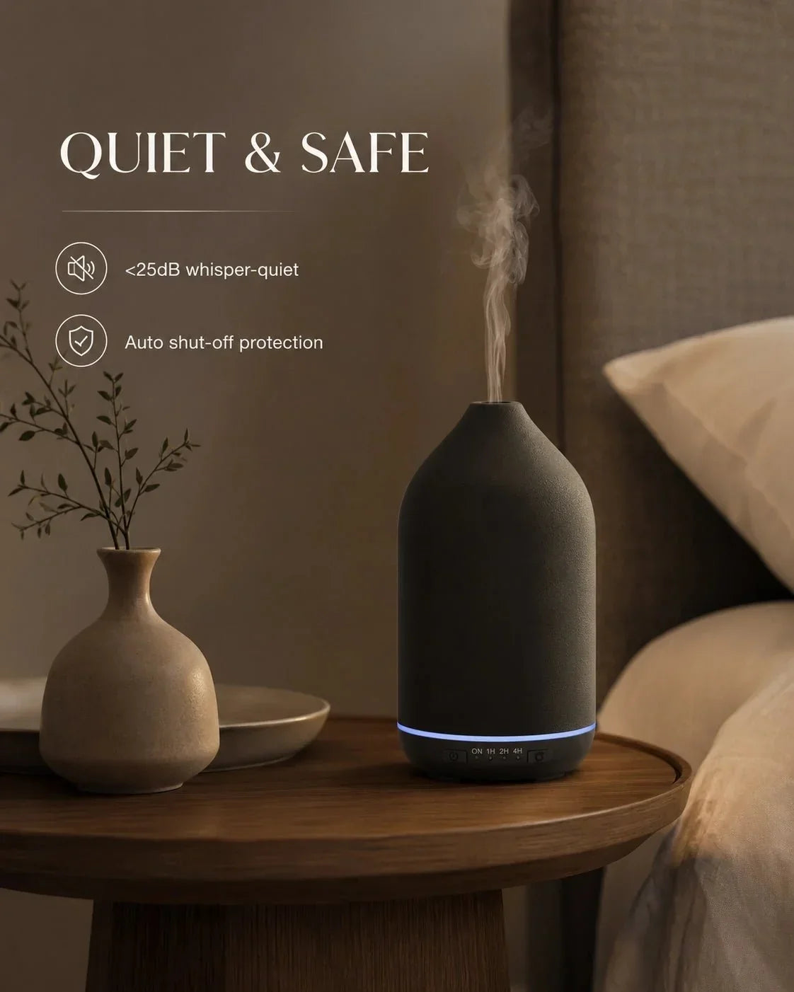 Ceramic Essential Oil Mist Maker | 200ml with 7-Color Light