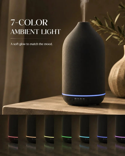 Ceramic Essential Oil Mist Maker | 200ml with 7-Color Light