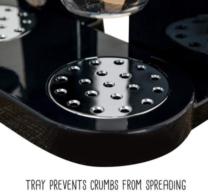 Dual Dry Food Dispenser for Cereal Storage with Easy Dispensing