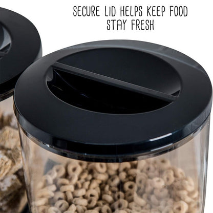 Dual Dry Food Dispenser for Cereal Storage with Easy Dispensing