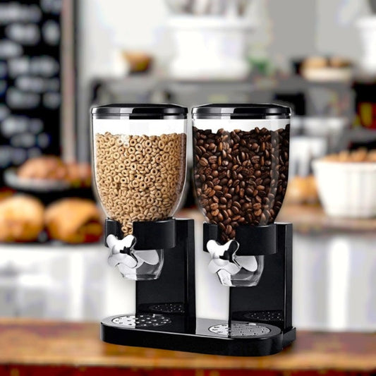 Dual Dry Food Dispenser for Cereal Storage with Easy Dispensing