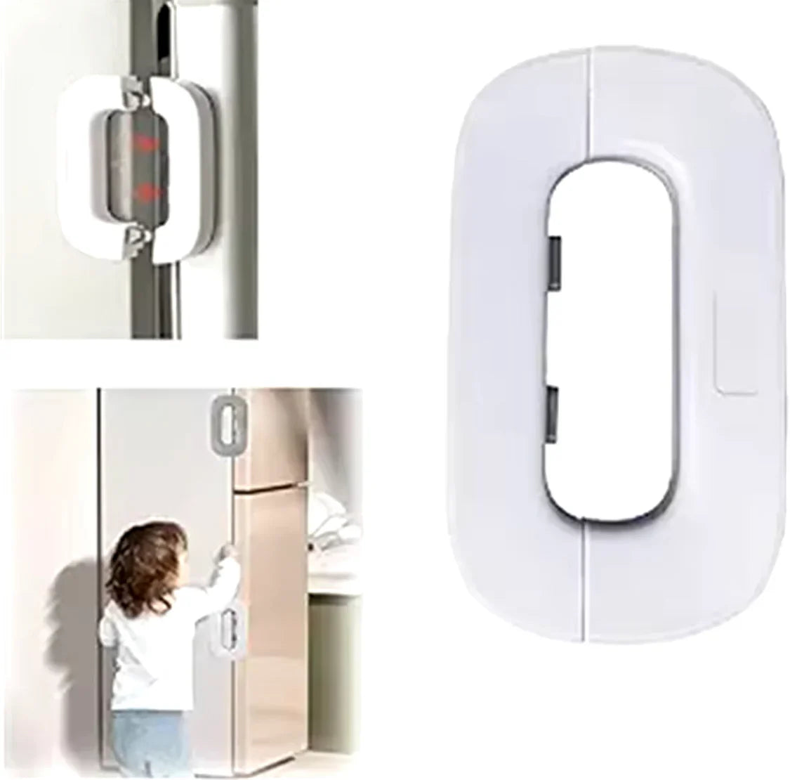 Child Safety Lock for Refrigerators and Cabinets | Dual Button Mechanism