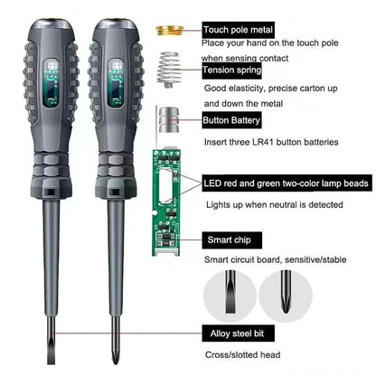 Versatile Magnetic Screwdriver and Voltage Tester Tool