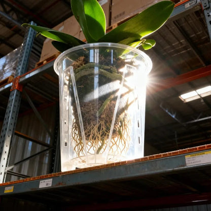 Transparent Self-Watering Plant Pots – Set of 5 with Drainage Holes